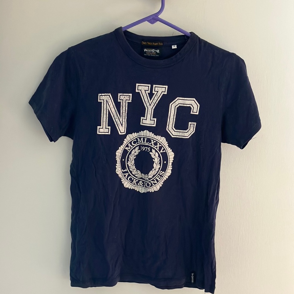 Jack and Jones navy blue NYC t-shirt size small